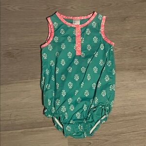 Carter's Green and Pink Floral One Piece